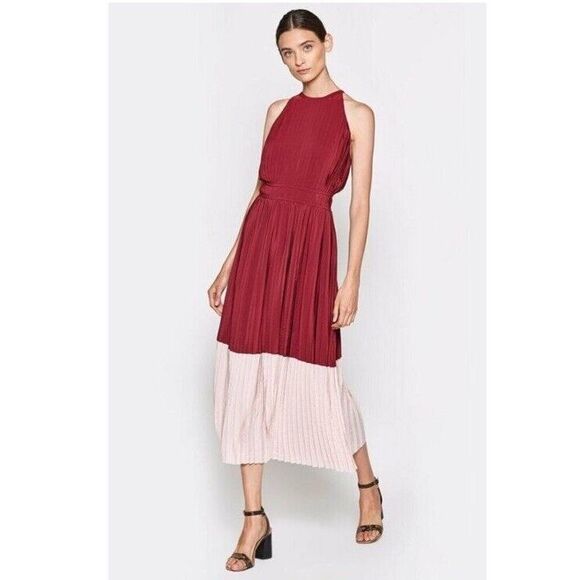 Joie Dresses & Skirts - NEW JOIE‎ ALEANNA PLEATED MIDI DRESS Topanga Laurel WOMEN 6